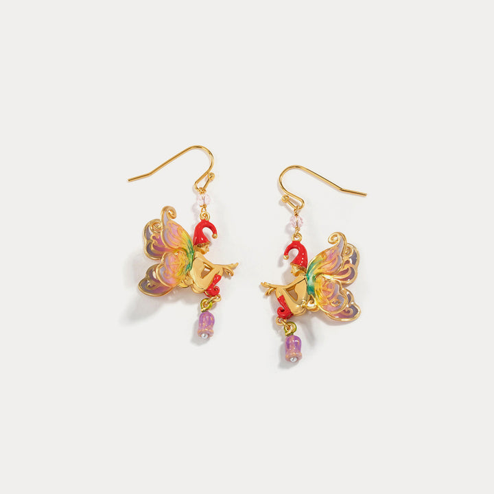flower fairy diamond earrings