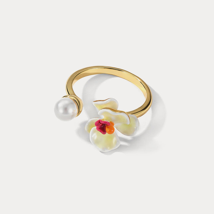 enamel phalaenopsis ring