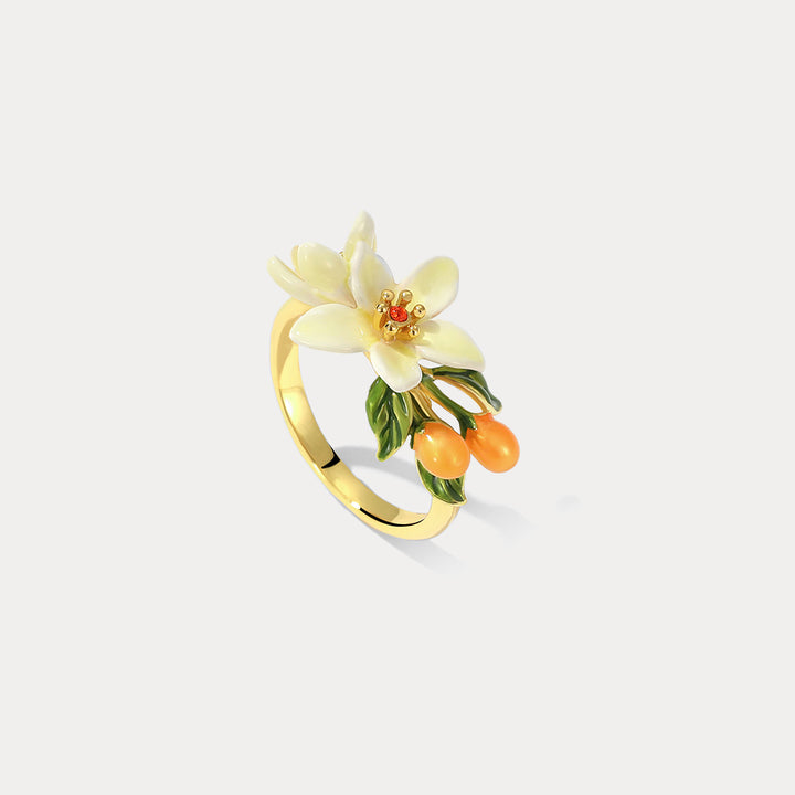 Orange Blossom Gold Rings