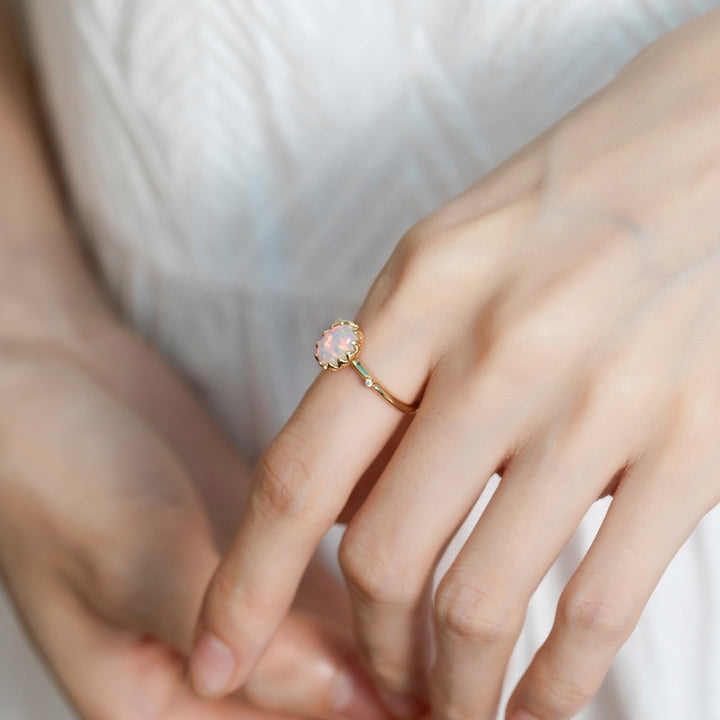 opal diamond ring