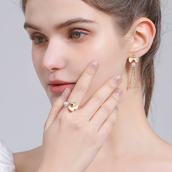 phalaenopsis ring jewelry set