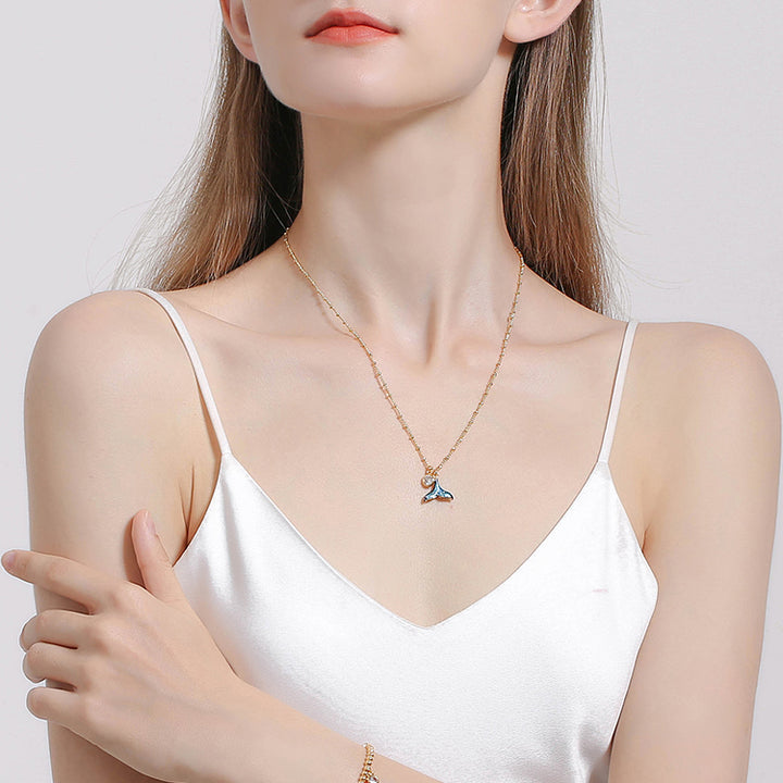 mermaid tail fashion necklace