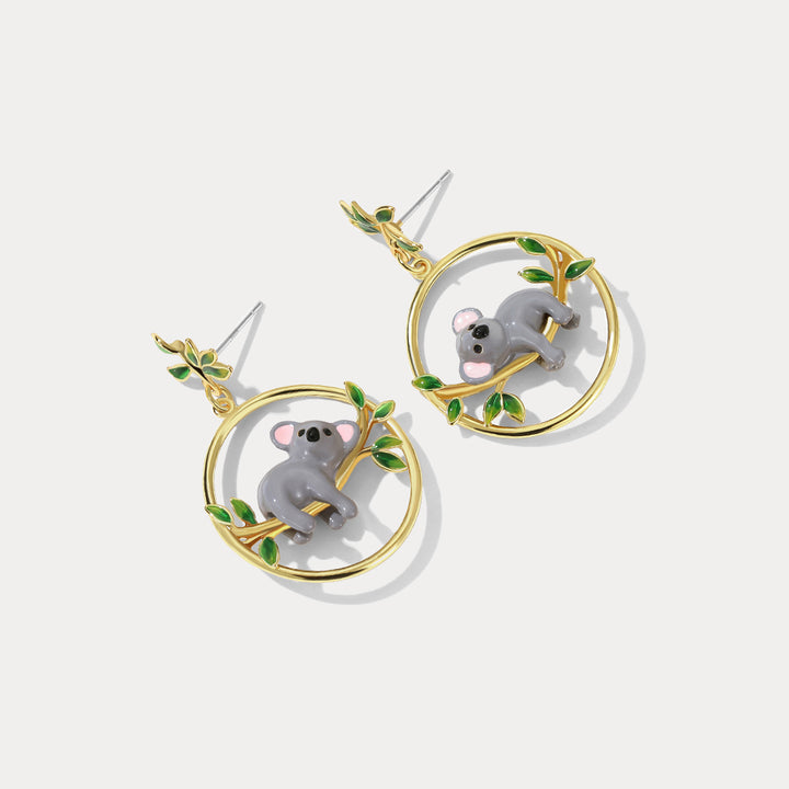 Crawling Koala Earrings