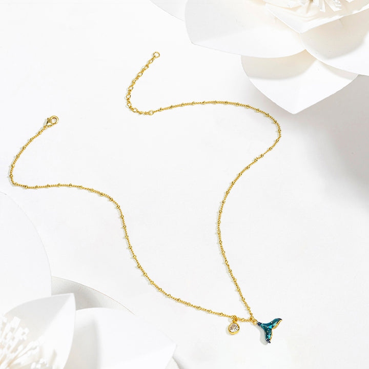 mermaid tail station necklace