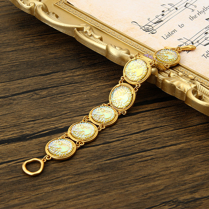 Vintage Cameo Coin Bracelet