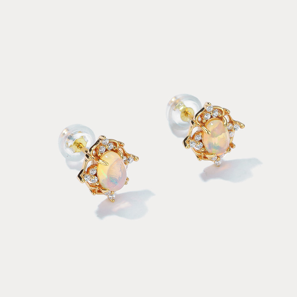 Vintage Princess Opal Earrings