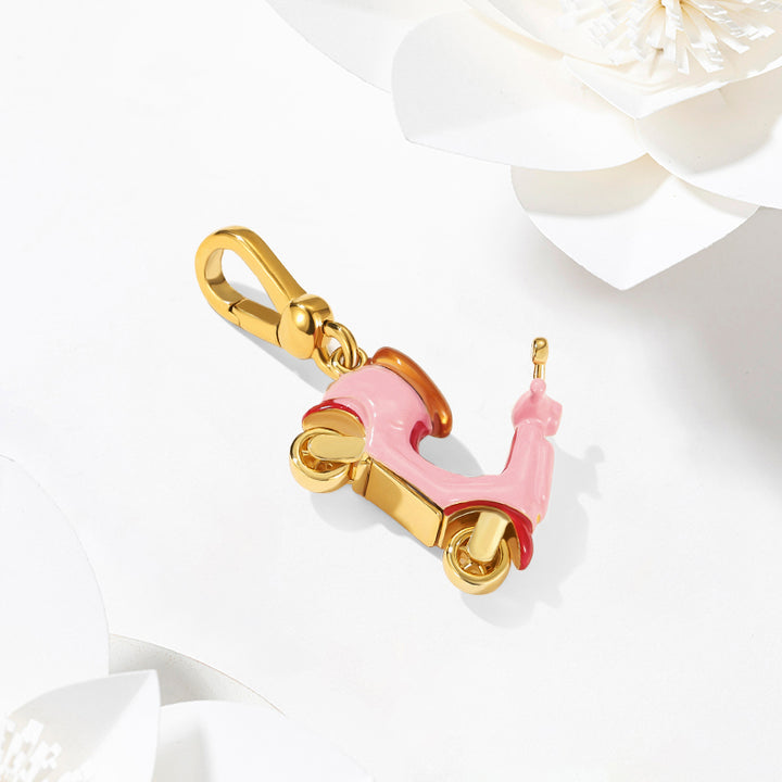 Gold Scooter Pendant Necklace