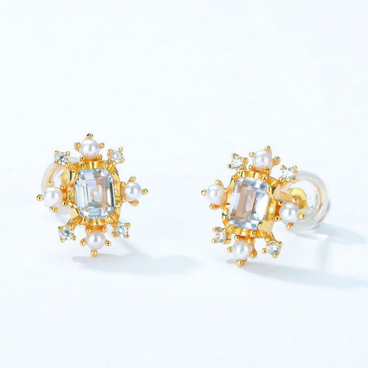 gold topaz earrings
