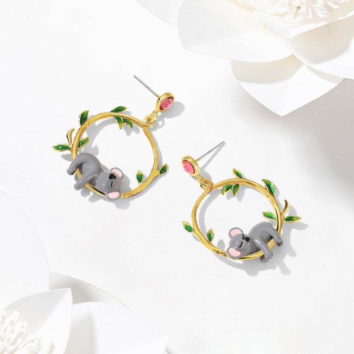 Koala Hoop Earrings