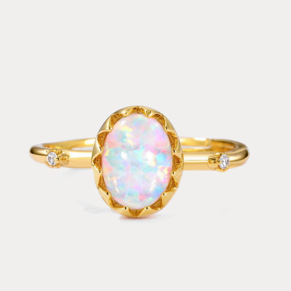 gold opal ring