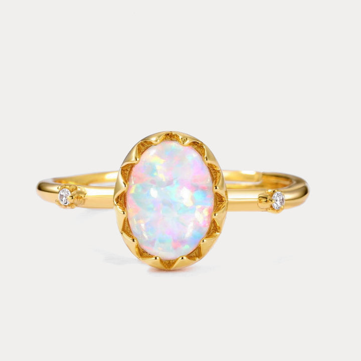gold opal ring