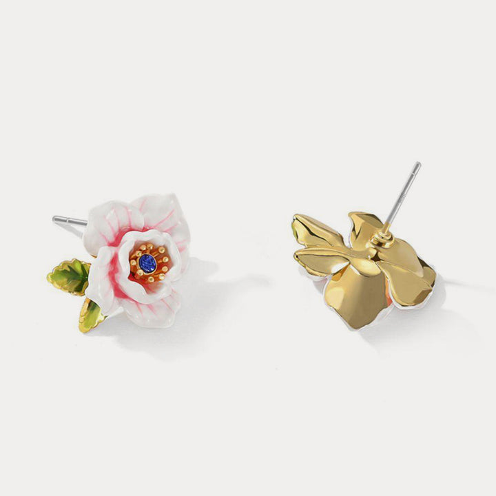pink rose gold earrings