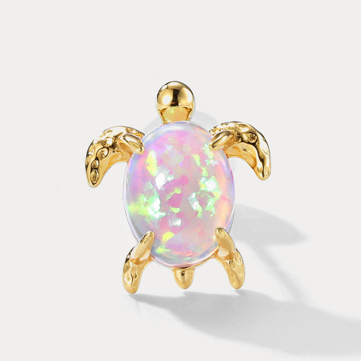 Turtle Colorful Opal Stud Earrings