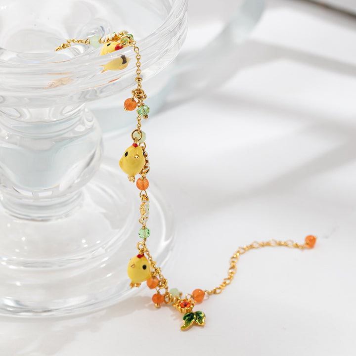 little chicken gold bracelet