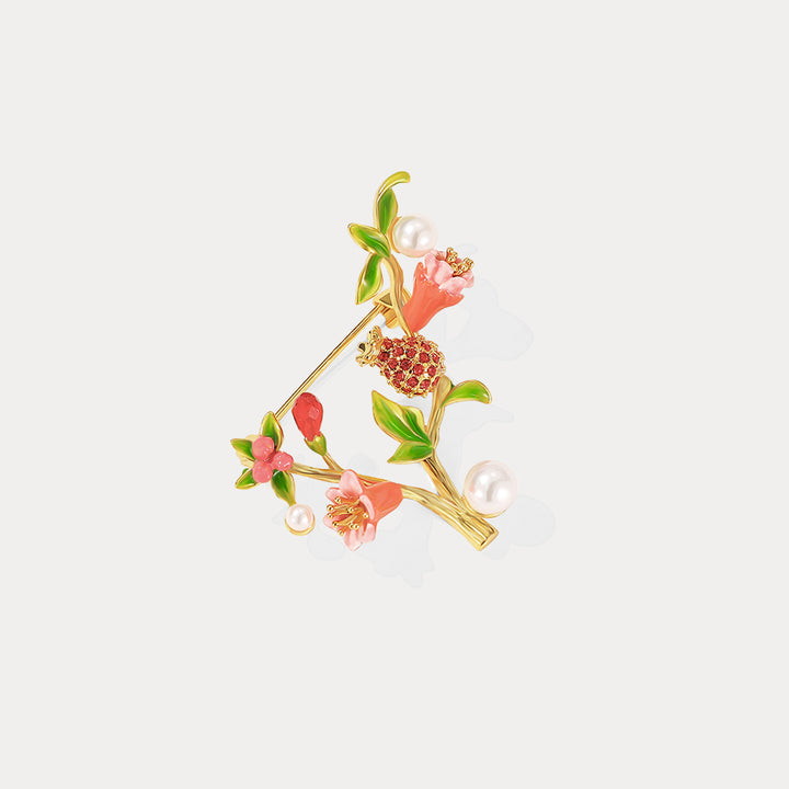 Pomegranate Flower Brooch