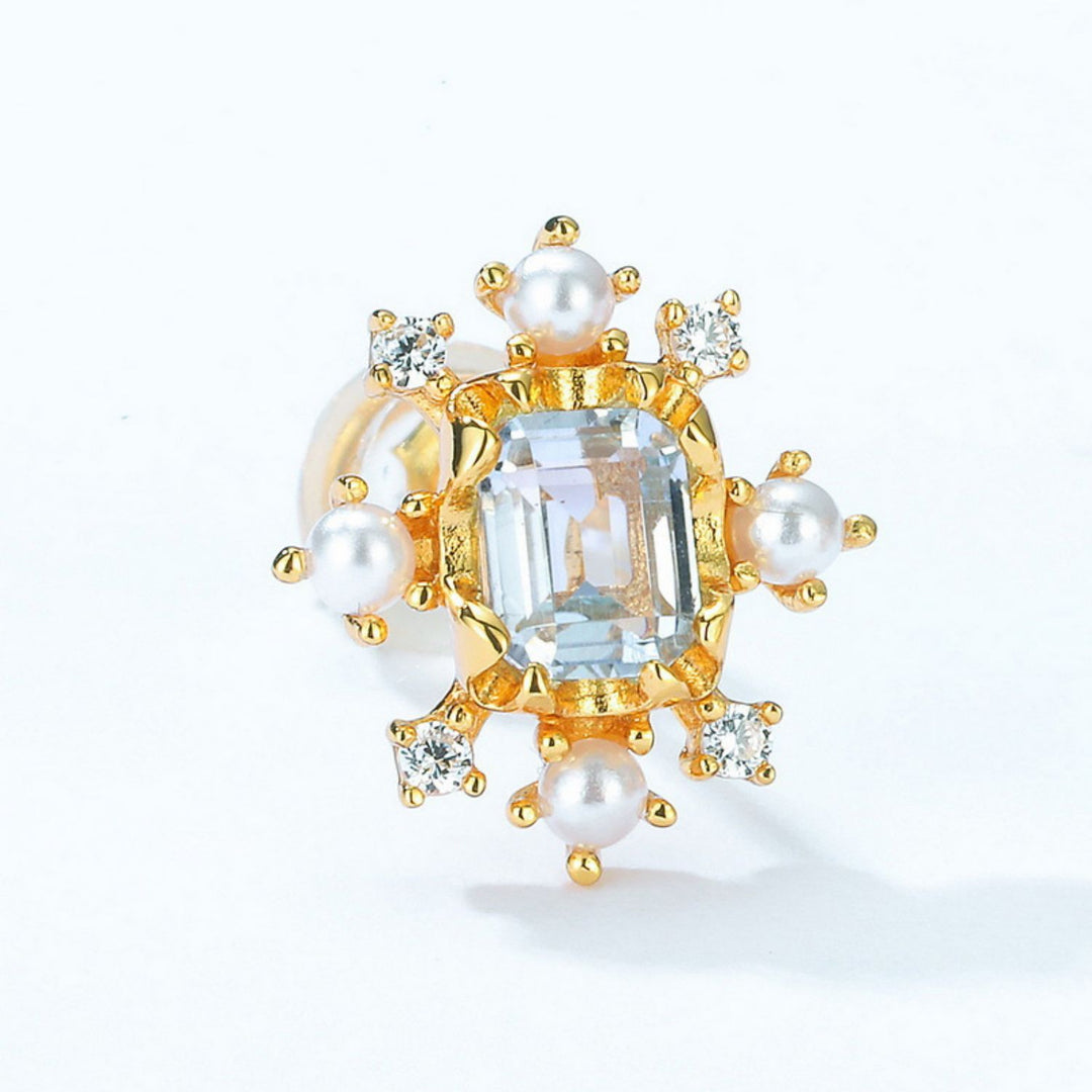 topaz diamond earrings