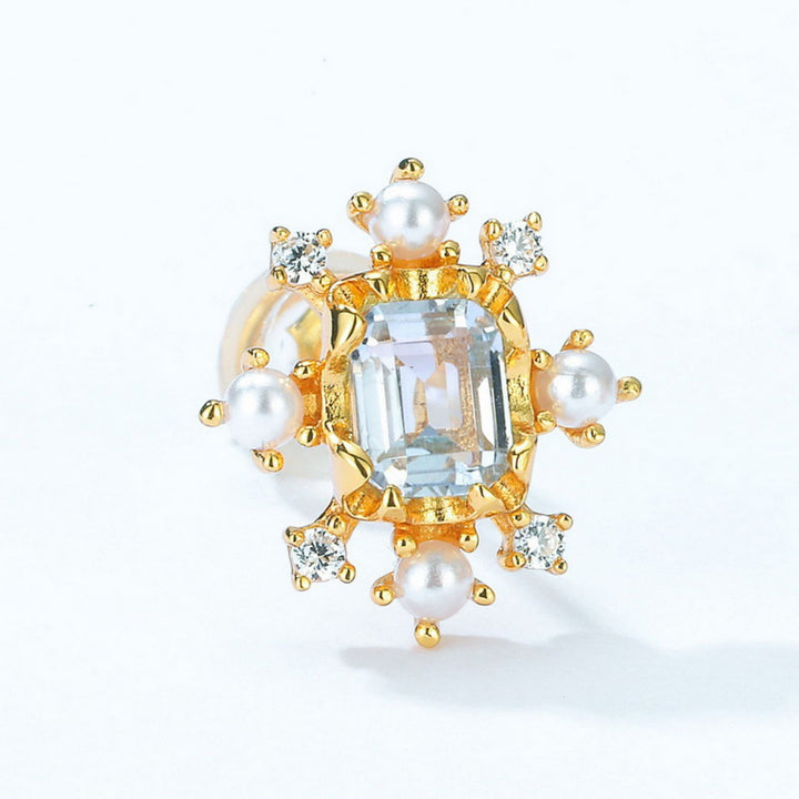 topaz diamond earrings
