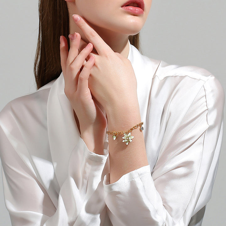 gardenia flower nature bracelet