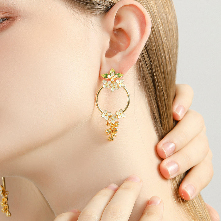 Osmanthus Fragrans Hoop Earrings