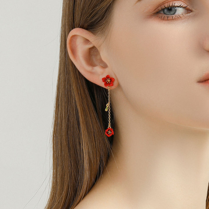 Begonia Flower Nature Earrings
