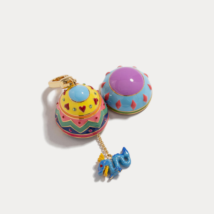 enamel dragon zodiac easter egg pendant