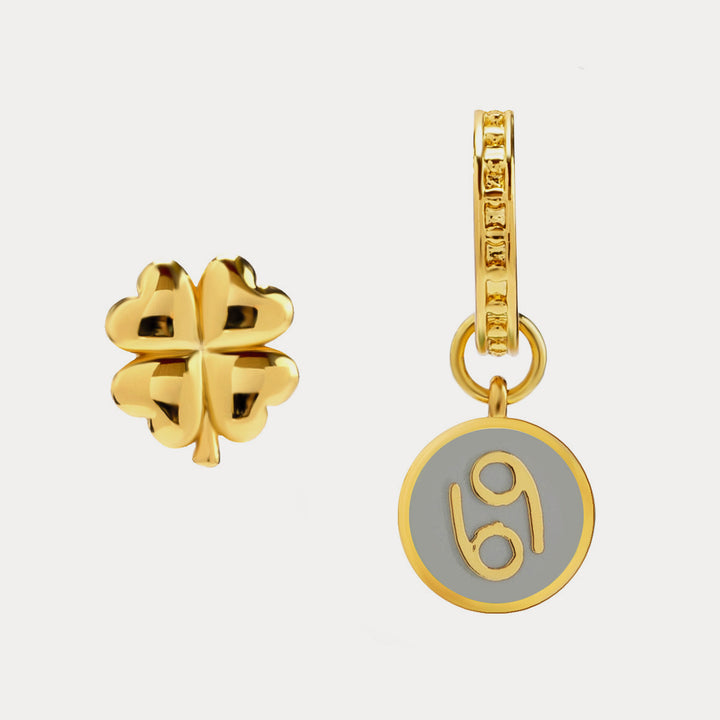 Cancer astrological sign earrings