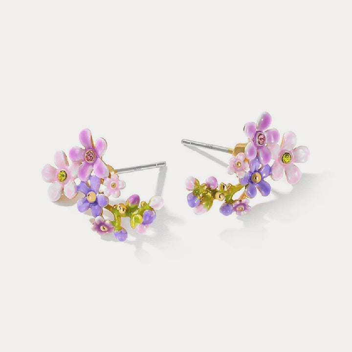 Selenichast forget me not flowers stud earrings