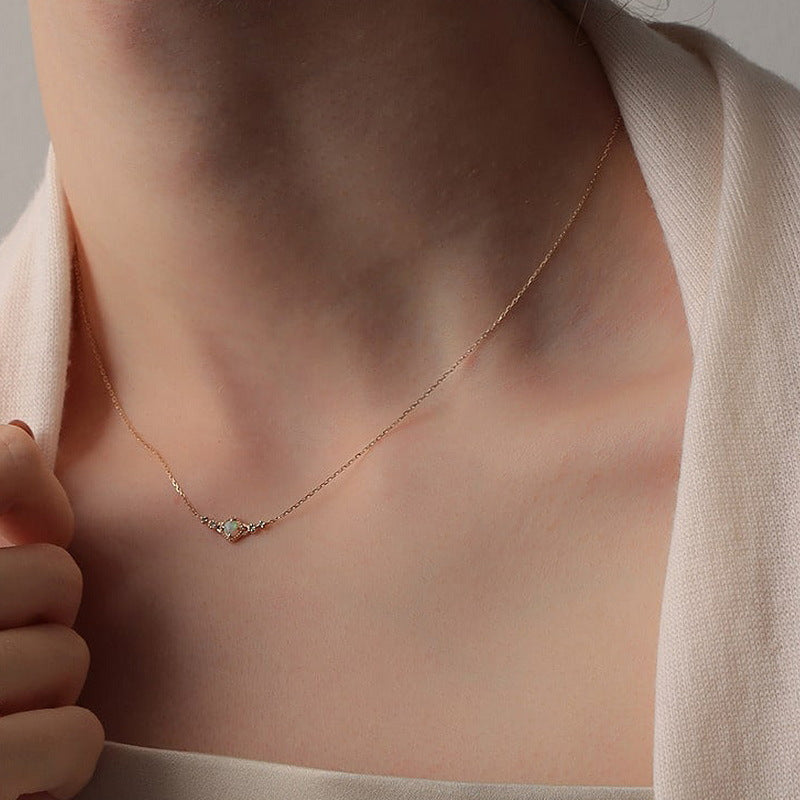 Opal 10k Gold Necklace