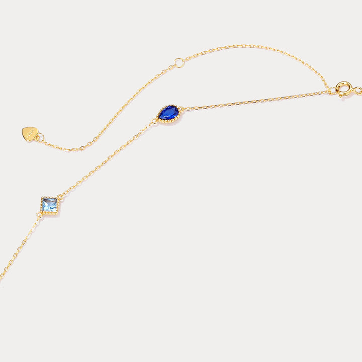 Rainbow Gem Silver Necklace