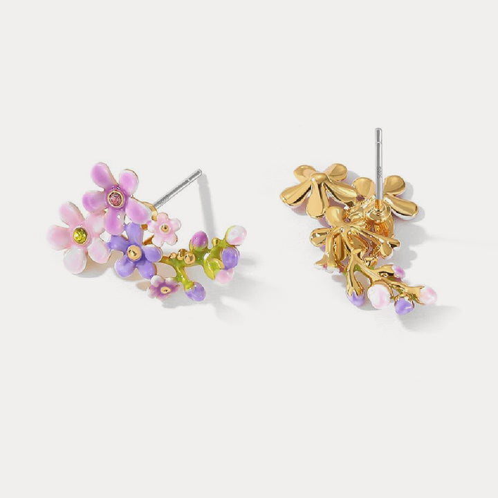 Selenichast forget me not flowers stud earrings