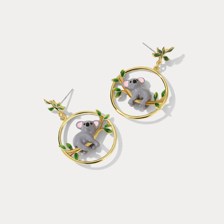 Koala Hoop Earrings