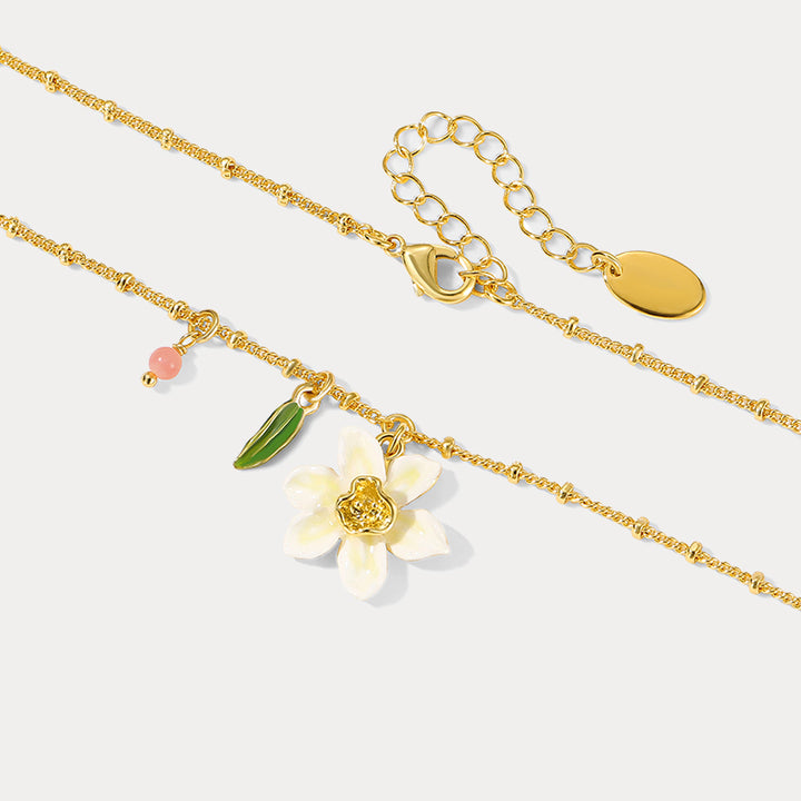 Daffodils Enamel Necklace