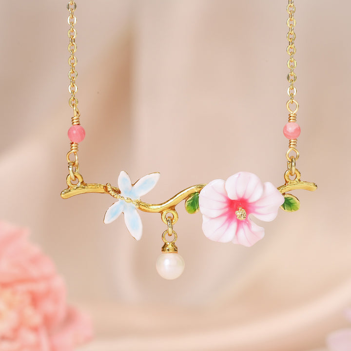 hibiscus gold necklace