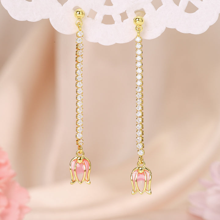 sakura 18k gold earrings