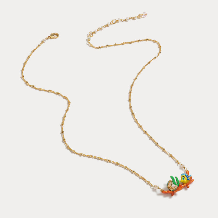 enamel little fish necklace