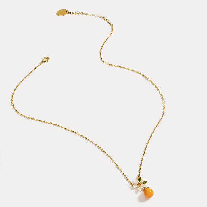 Orange Pendant Necklace