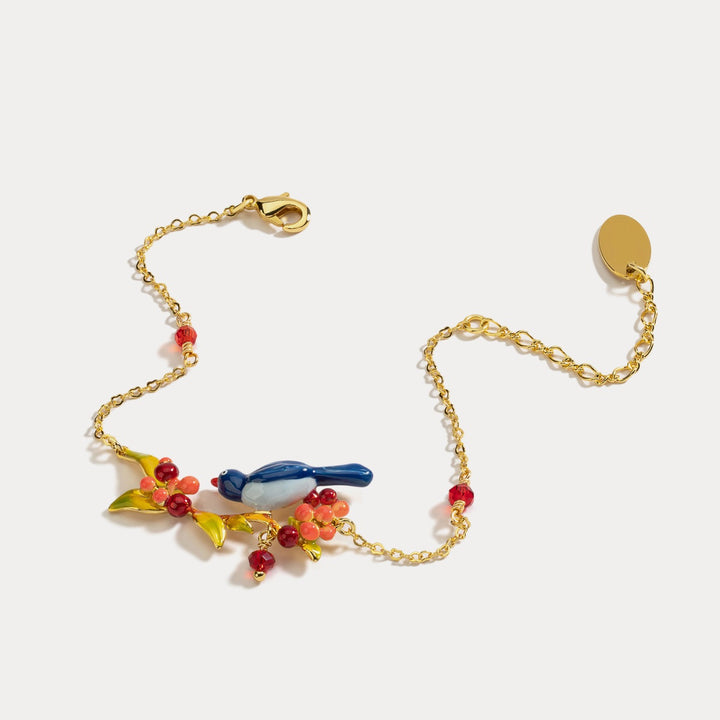 pair of lovebirds thin bracelet