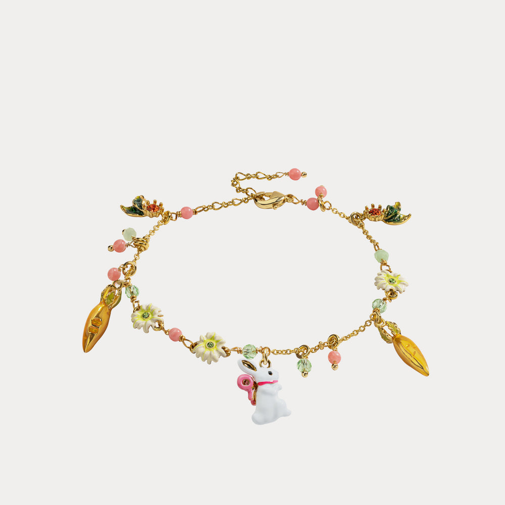 enamel rabbit carrot bracelet
