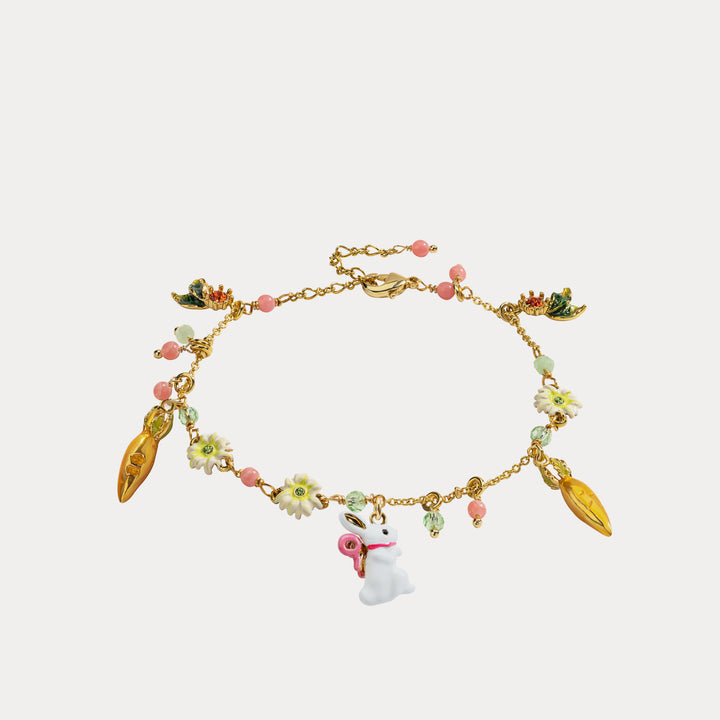 enamel rabbit carrot bracelet
