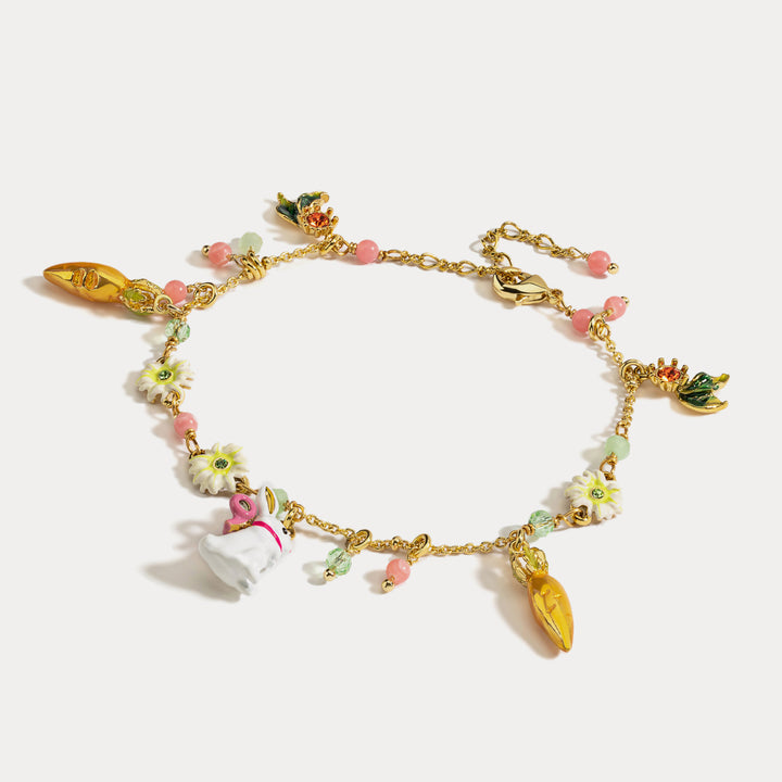 rabbit gold carrot bracelet