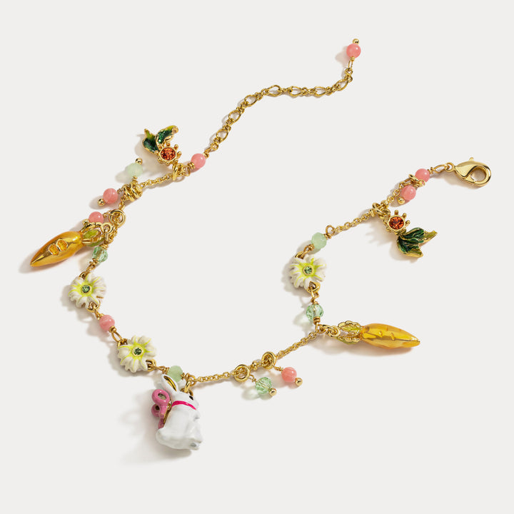 rabbit carrot diamond bracelet