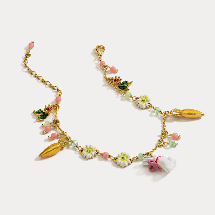 rabbit carrot charms bracelet