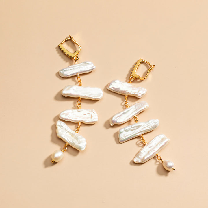 baroque pearl drop earrings