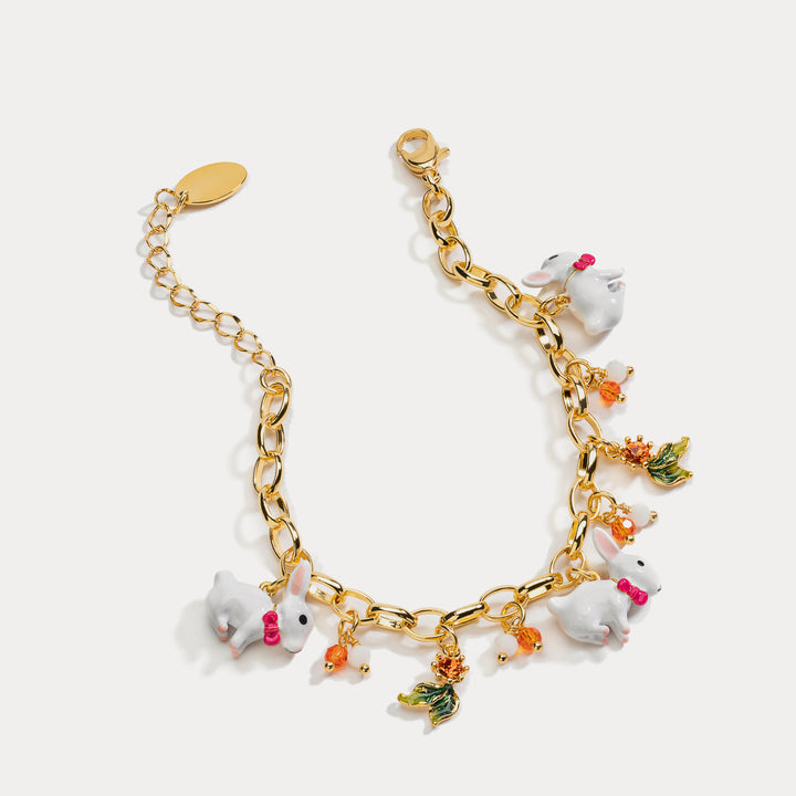enamel rabbit zodiac bracelet
