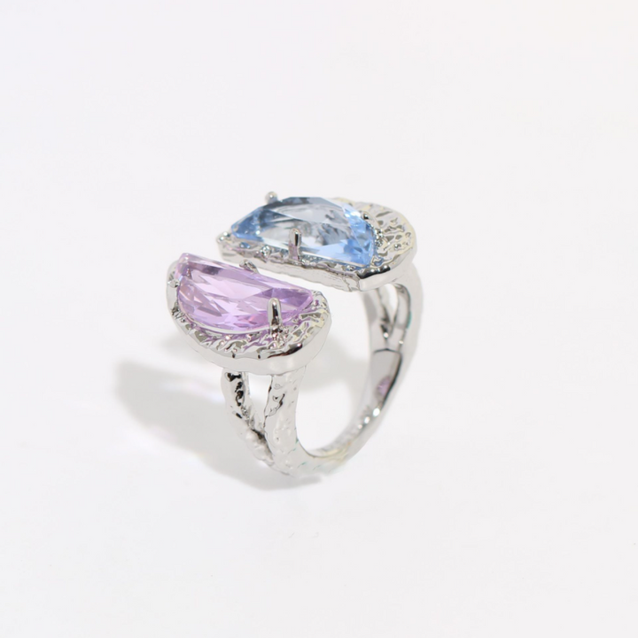 Love Heart Gem Wedding Ring