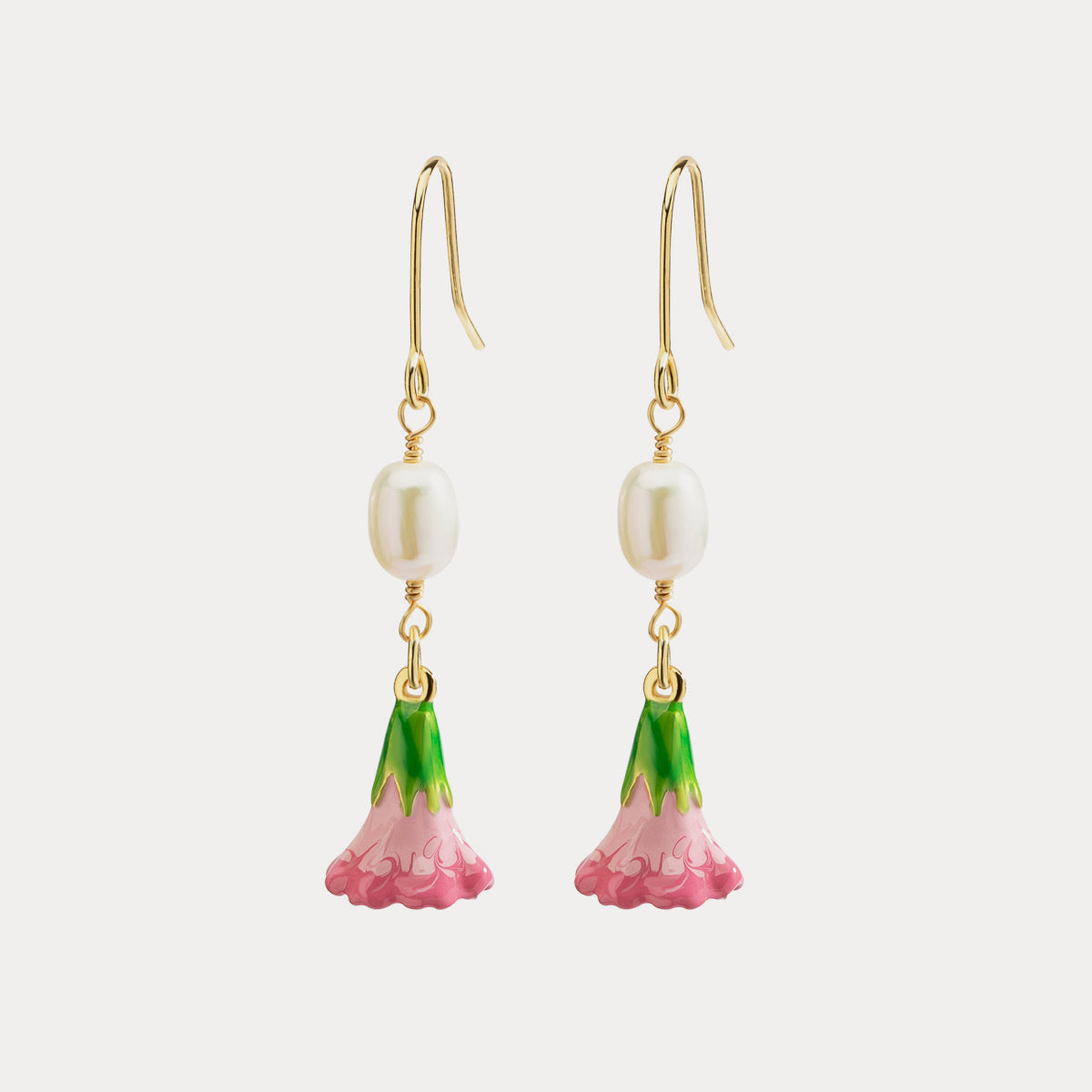 Selenichast lily of the valley pearl earrings