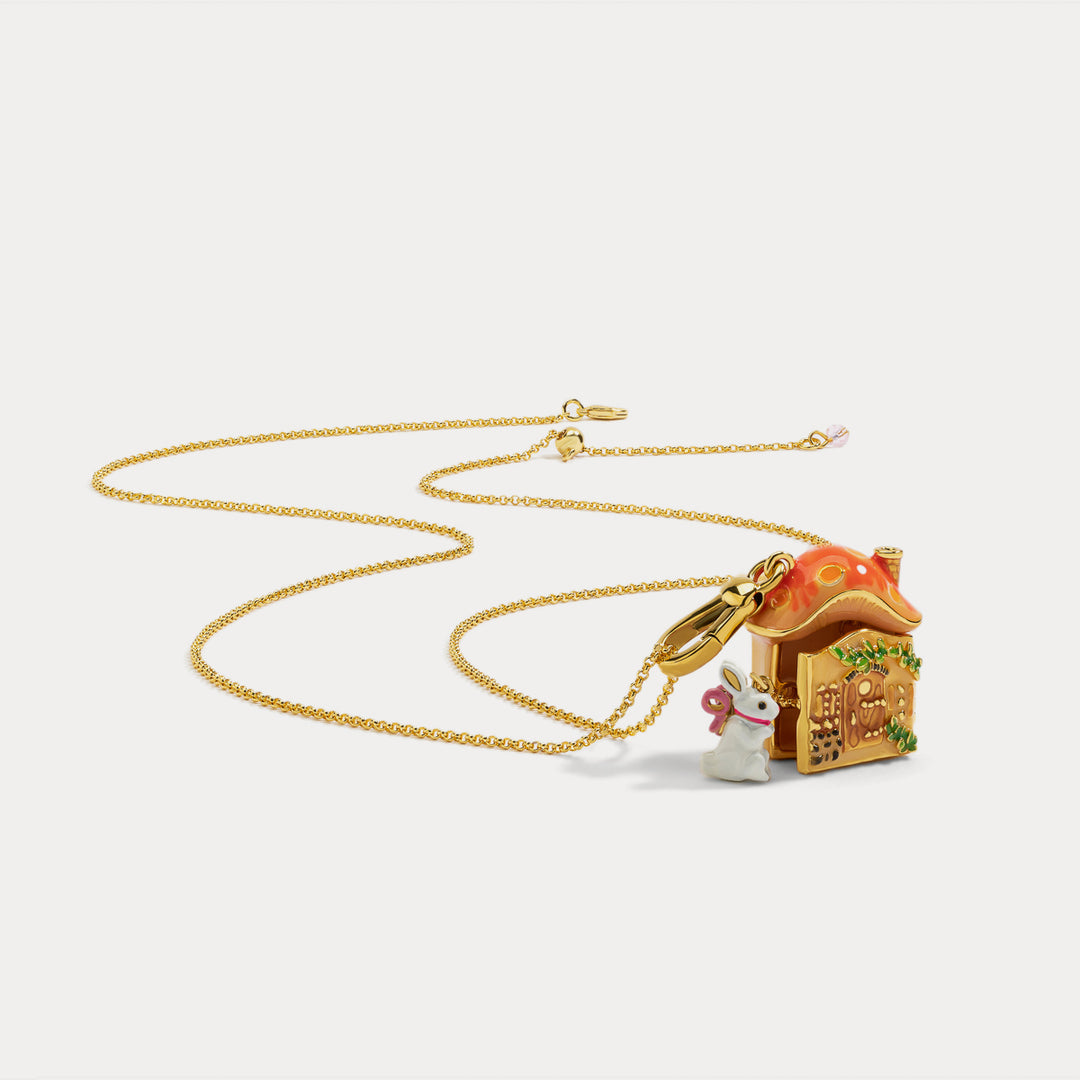 Selenichast Mushroom House Necklace