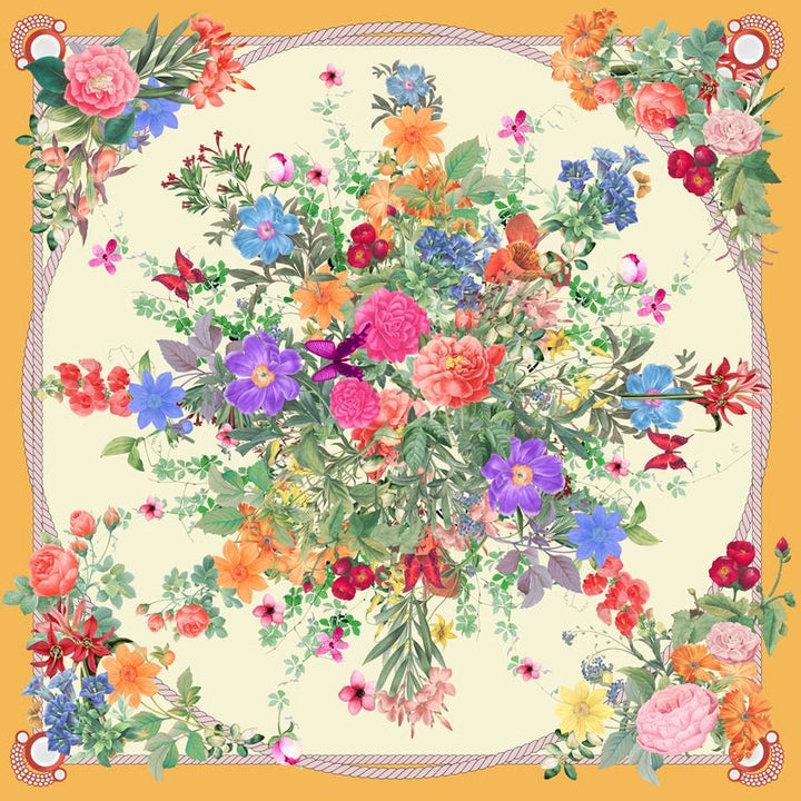 Blooming Square Designer Scarf