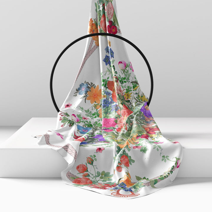 Blooming Square Designer Scarf
