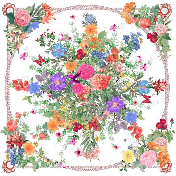 Blooming Square Handbag Scarf